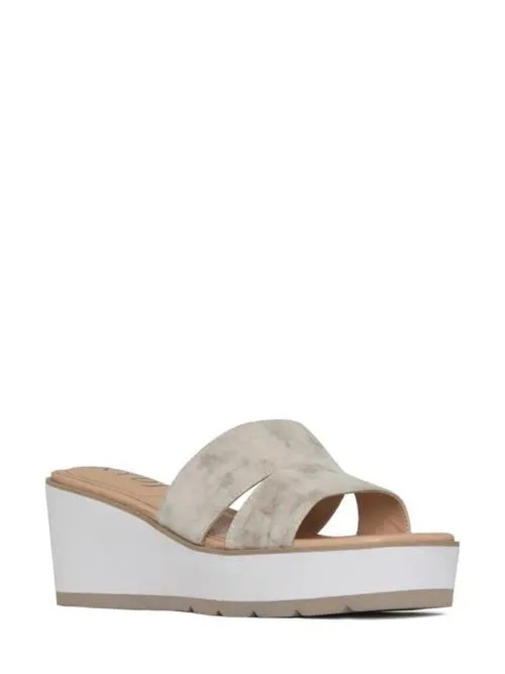 NYDJ Raizy Platform Wedge Slide Sandal Pewter Size‎ 9